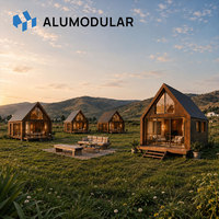 ABD Avrupa Standartlarında A-Çerçeveli Modüler Ev 2 Katlı Lüks Prefabrik Kabin Ek Birimi Tiny House Tatil Kiralama İşletmesi İçin