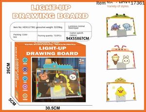Двусторонняя светящаяся доска для рисования HDX с динозаврами из ABS-пластика со стилусом — развивающая игрушка для детей - Product Image 6