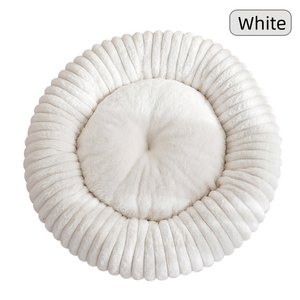 Winter Warmes Umweltfreundliches Waschbares Gestreiftes Luxus-Katzennest Hundebett Donut-Haustierbett PP-Material Hundekissen Großhandel Haustierzubehör - Product Image 6