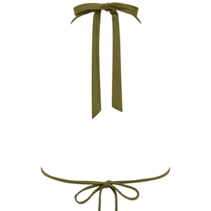 Sexy Olive <strong>Green</strong> Halter <strong>Bikini</strong> <strong>Set</strong> 2026 Women Metal Ring Decor Two Piece Swimsuit Minimalist Bathing Suit Private Label - Product Image 4