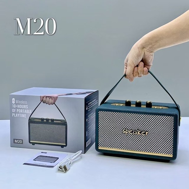 M20 Marshaee Style Wireless Speaker Rechargeable Battery Speaker for Home Speaker with USB/TF Portable Size