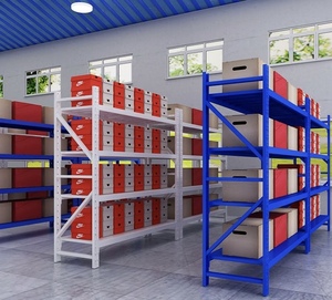 Étagère de supermarché multifonctionnelle en acier allié durable, double face, grande capacité, galvanisée à chaud, antigel, pour le commerce de détail et le stockage de marchandises - Product Image 1