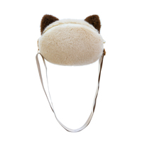 Tas Ransel Boneka Kucing Lucu, Desain Lepas Pasang, Tali Bahu Dapat Disesuaikan, Isi Kapas PP Lembut, Cocok untuk Hadiah