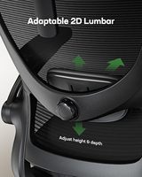 Chaise de bureau ergonomique pivotante ECO BEAUTY pour la maison et le bureau, dossier haut en maille, avec support lombaire 2D et appui-tête réglable