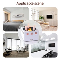 Diffuseur d'huiles essentielles Flame Castle Design, plaque de cuisson carrée humidificateur d'air classique à eau froide avec diffuseur de casserole en pierre de sel