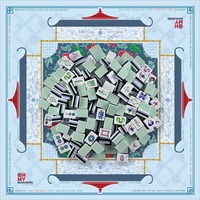 Jeu de Mahjong professionnel américain à 4 couches, 160 tuiles, bleu pâle, en acrylique lourd, Blue Willow