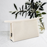 Pochette de rangement portable pour maquillage avec logo personnalisé, fermeture éclair tendance, pour le rangement des cosmétiques