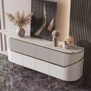 <span class=keywords><strong>Aparador</strong></span> Moderno <span class=keywords><strong>de</strong></span> Madera para Comedor con Almacenamiento, Acabado Dorado, Diseño Ecológico y que Ahorra Espacio para <span class=keywords><strong>Entrada</strong></span> y Uso en Restaurantes - Product Image 3