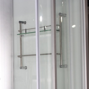 Mamparas de <span class=keywords><strong>ducha</strong></span> modernas prefabricadas para baño, con vidrio templado <span class=keywords><strong>y</strong></span> bandejas de <span class=keywords><strong>ducha</strong></span> cepilladas, ideales para hoteles <span class=keywords><strong>y</strong></span> uso interior. - Product Image 3