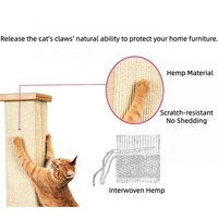 USMILEPET-Poteau à griffer en sisal naturel, design simple, protège vos meubles, poteau d'escalade, arbre à chat pour tous les chats