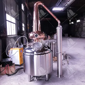 Testa di cipolla del distillatore dell'alcool della pentola di rame dell'acciaio inossidabile 450 L con la macchina di distillazione del whisky del braccio di Lynn