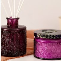 Bougies en cire de soja de luxe personnalisées et de marque privée pour diffuseur de roseaux, ensembles de bocaux parfumés en verre, boîte cadeau d'aromathérapie pour Diwali