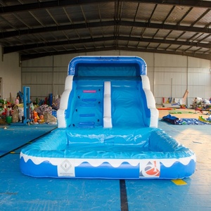 Tobogán Acuático Inflable de Doble Carril Blue Wave con <span class=keywords><strong>Piscina</strong></span> de Chapoteo (Grado Comercial) - Product Image 2