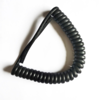 3*6mm + 0.75mm 5m 6m 8m elektrik helezon yay güç kablosu katı iletken PVC ile yalıtımlı Spiral kablo 5x075 15mt