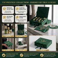 Boîte rigide de luxe personnalisée en velours vert foncé avec ruban et insert floqué pour kit de cosmétiques et produits de soin de la peau