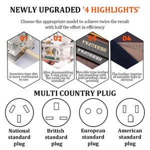 Machine à embosser numérique, presse à chaud pour cuir, machine à estamper personnalisée pour logos sur bois, PVC et papier - Product Image 2