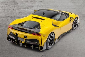 Per Ferrari <span class=keywords><strong>SF90</strong></span> Kit carrozzeria in fibra di carbonio <span class=keywords><strong>SF90</strong></span> aggiornato stile MSY in fibra di carbonio diffusore labbro anteriore spoiler gonna laterale - Product Image 4