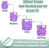 Wegreeco Couches lavables et réutilisables de qualité supérieure pour chien femelle (Petit/Moyen/Grand) - Lot de 3 résistantes à la chaleur