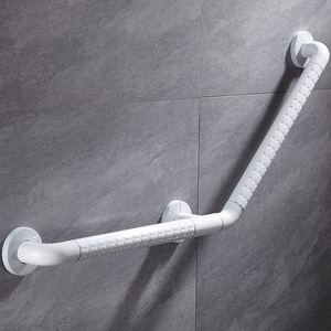 Main courante antidérapante pour salle de bain, toilettes, en acier inoxydable, 30x30 cm, rail de support blanc et jaune pour personnes âgées et handicapées - Product Image 3