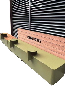 Combinazione Fioriera e Sgabello in Acciaio Inossidabile |   Fioriera Multifunzionale per Esterni con Seduta Integrata per Aree Commerciali e Panoramiche - Product Image 1