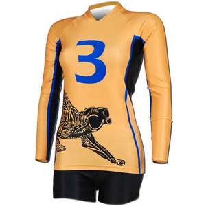 Maglia da pallavolo a manica lunga in Mesh traspirante di alta qualità con mai sbiadire e strizzacervelli caratteristiche Spandex/poliestere - Product Image 3
