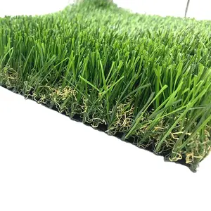 Rumput sintetis hemat biaya dan pemeliharaan rendah untuk penggunaan dekoratif dalam ruangan taman rumah