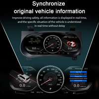 Foforfor 12.3'' pour Toyota Hilux 2016-2024, tableau de bord numérique LCD, panneau d'instrument, compteur de vitesse, affichage de la vitesse du véhicule
