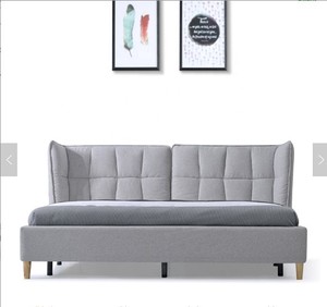 Moderno muebles de dormitorio conjunto nórdico de cama de tela de camas/<span class=keywords><strong>el</strong></span> último diseño marco de madera cama doble - Product Image 2