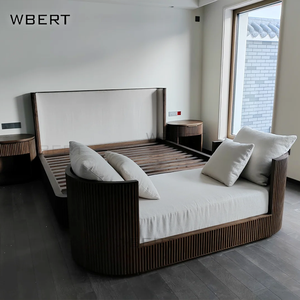 WBERT RH Muebles de lujo Moderno Diseño único Marco de cama de madera de roble Juego de dormitorio para el hogar RH Muebles para el hogar - Product Image 6