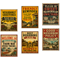 Letrero Metálico Vintage con Frase Divertida para Valla de Jardín, Placa Retro para Porche de Casa de Campo, Decoración de Pared Exterior, Arte de Pared Metálico