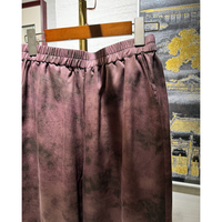 Pantalon décontracté pour femme, style chinois, taille élastique, amincissant, en soie Xiangyun Sha, coupe droite et large, 7931