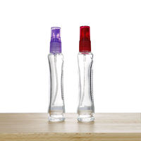 Flacon de parfum en verre transparent de 25 ml, best-seller, avec diffuseur, fermeture éclair gratuite, forme colorée et surface sérigraphiée avec valve