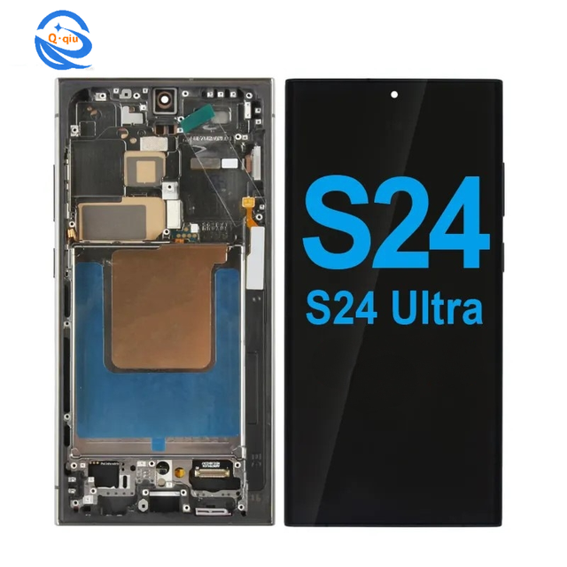 Original Replacement Glass Frame AMOLED Display Assembly for S24 Ultra 1 Year Warranty 400cd+ Luminance Mobile Phone