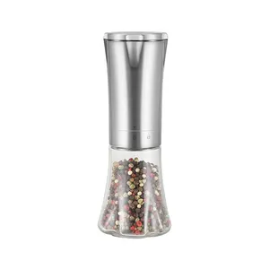 Customize Logo 304 Stainless Steel Gravity Battery Electric Spice and Herb Salt and Pepper Grinder Mill