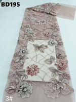 Prix de gros : Tissu de dentelle brodé noir perlé et à sequins pour robes de mariée d'Oman et vêtements pour femmes des Philippines