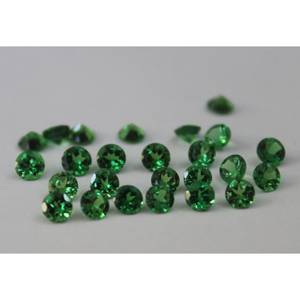 Piedra Preciosa Natural de Tsavorita Verde Granate de 3 mm y 0.13 Ct, Corte Brillante Redondo, Rellena de Fracturas, para Joyería - Product Image 2