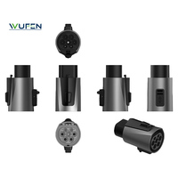 Adaptateur de charge WUFEN EV Convertisseur 380V-480V 32A 22KW IEC 62196 Type 2 vers GB/T Adaptateur de convertisseur de chargeur avec verrouillage mécanique