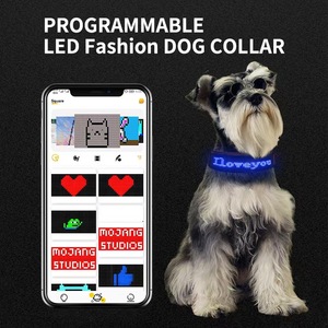 <span class=keywords><strong>Collar</strong></span> LED para mascotas-Subtítulos de desplazamiento-Control DE LA APLICACIÓN-Correr de noche Anti-Pérdida-Mismo estilo que Schnauzer - Product Image 3