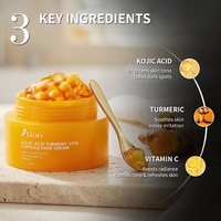 Crème Visage Bio Éclaircissante en Capsules Gelée – Acide Kojique et Curcuma – Soin Unifiant Teint – Cosmétique Coréenne – Crème Raffermissante Visage