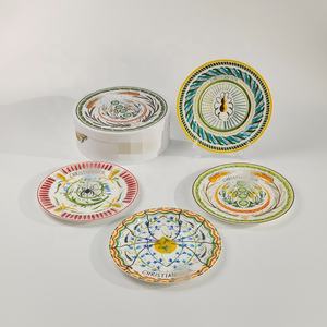 Early Spring Series Luxury 10-Inch Dinner Plate 4-Piece Set with Cutlery <b>Floral</b> Pattern Eco-Friendly Gift <b>Box</b> for Wedding Party - Product Image 1