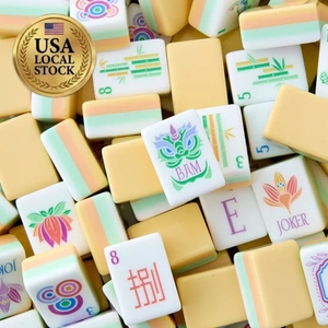 En stock, Pedido al por mayor, 1 Set de 160 Fichas de Mahjong Americanas de Lujo, Nuevas y Personalizadas para Viaje - Product Image 1