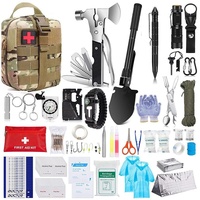 Trousse de premiers secours multifonctionnelle avec hache et pelle, équipement de survie d'urgence robuste