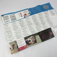Folleto de Viaje Plegable Personalizado, Diseño Multidoblado, Impresión Offset de Alta Calidad, Mapas de Arte Urbano en Cartón, Impresión UV
