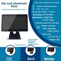 Caja Registradora Táctil Inteligente HD Todo en Uno de 14/15.6 Pulgadas (Android/Windows) con 2-8GB de Memoria y 128-256GB de Almacenamiento para Restaurante