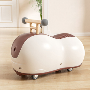 Voiture à pédales pour bébé portable et légère, jouet pour enfants avec un design de coque torsadée, voiture à pousser pour bébé - Product Image 1