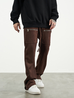 Pantalon Cargo avec Étiquette Personnalisée Vente en Ligne Drop Ship Stock Cargo Micro Pantalon en Daim Pantalon pour Homme