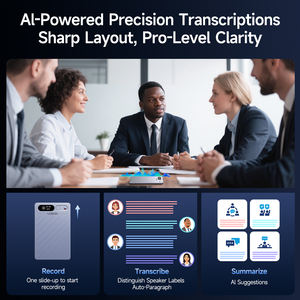 Grabadora <span class=keywords><strong>de</strong></span> Voz Portátil Inteligente con IA, Ligera, Transcripción <span class=keywords><strong>de</strong></span> Chat GPT, Traducción <span class=keywords><strong>de</strong></span> Idiomas Inteligente, Almacenamiento <span class=keywords><strong>de</strong></span> 32 GB/64 GB - Product Image 5