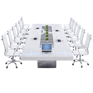Tavolo da riunione HYZ1 per ufficio, in legno, per sala conferenze, tavolo da riunione moderno per 12 persone, vendita all'ingrosso OEM. - Product Image 4