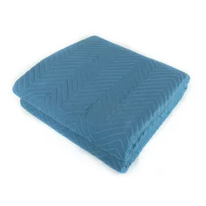 Mu Hot sale polyester fabric furniture transport anti-collision packaging blanket custom logo wholesale moving blankets