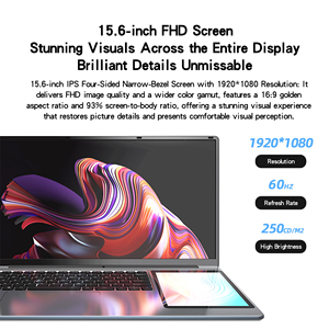 Ordinateur portable personnel fin et léger Win11 15,6 pouces N100 à double écran tactile, PC 2 en 1 haut de gamme pour les études et le travail au bureau - Product Image 4